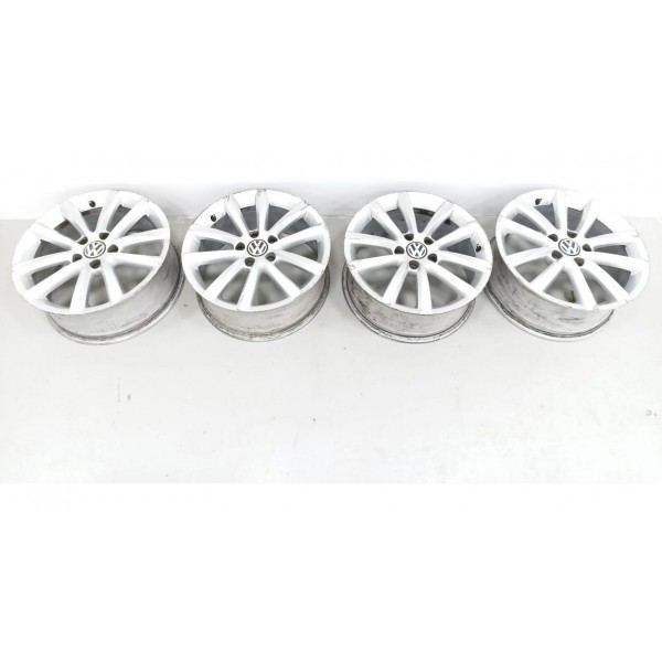 Jogo Rodas Vw Passat Aro 17 2.0 Tsi 2012 Detalhe Cinza