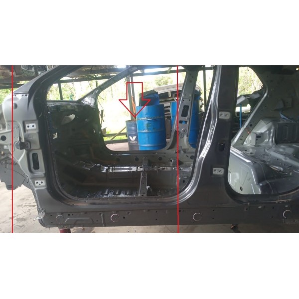 Coluna Porta Esquerda Citroen C4 Cactus 2022 Traseira Esquerdo Preto