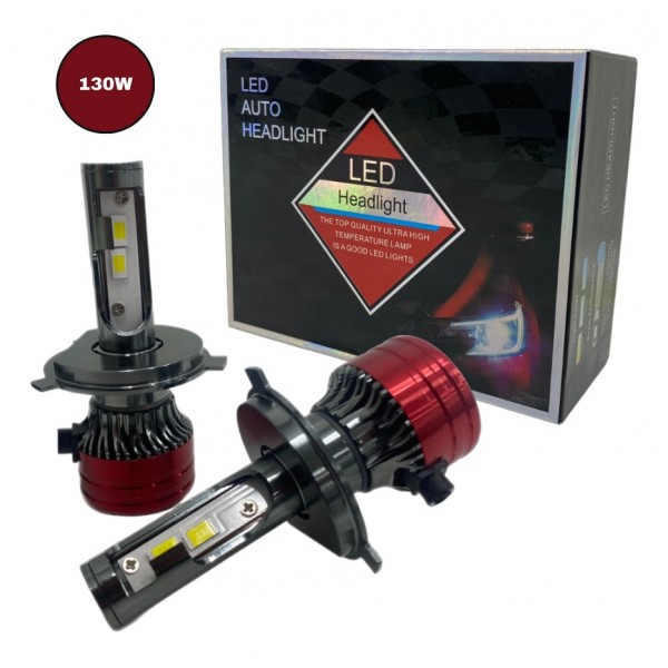 Ultra Led Auto Headlight 130w H4 H7 H8 15000lm 6000k 9v/36v