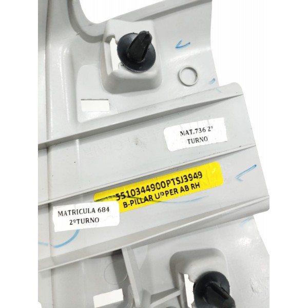 Acabamento Superior Coluna Central Direita  Jeep Compass  Bege