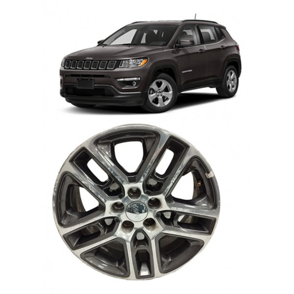 Roda Aro  17 Jeep Compass Sport 2020 N2  Detalhe Cinza
