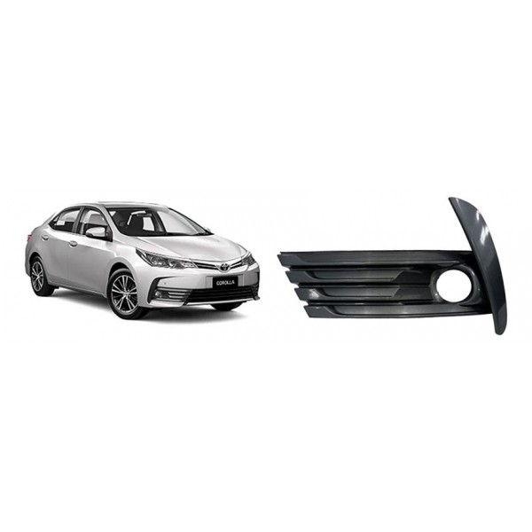 Moldura Esquerda Farol Milha Toyota Corolla Xei 2.0 2018 Preto Esquerdo