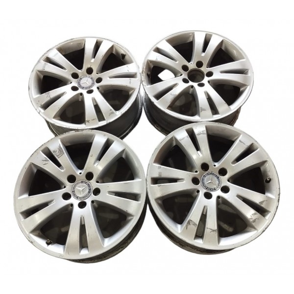 Jogo Rodas R17 Mercedes Benz C200 2011 Detalhe  Prateado