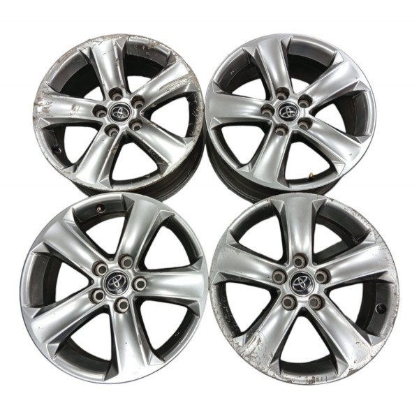 Jogo Roda Aro 17 Toyota Rav4 2014 A 2016 Prateado