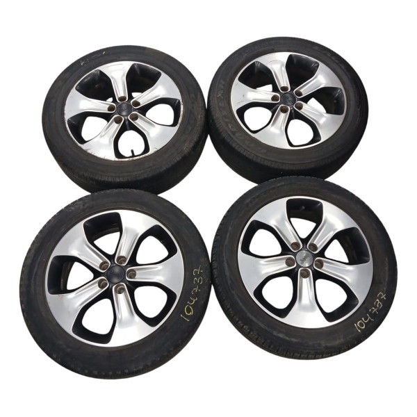 Jogo Roda Aro 18 Jeep Compass 2018 Prateado