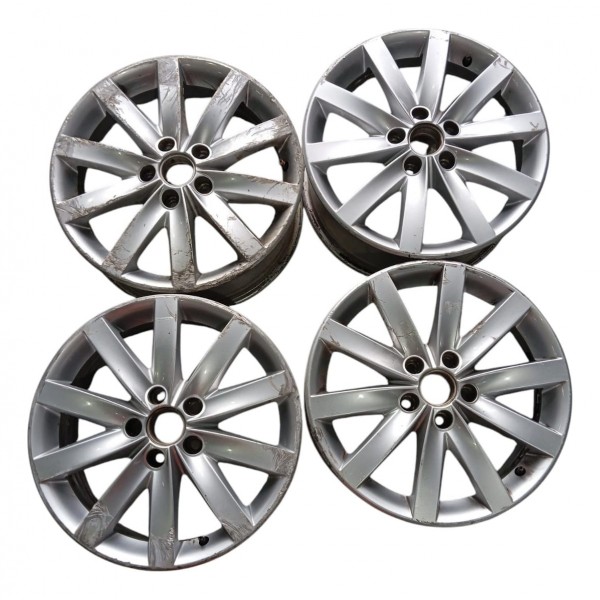 Jogo Roda Aro 17 Vw Jetta 2011/18 Para Reformar Prateado