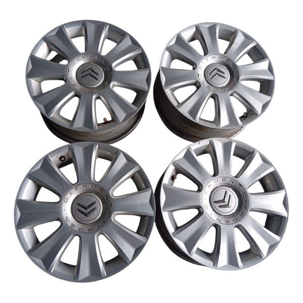 Jogo Aro 16 Citroen C4 Pallas 2008 A 2012 Prateado