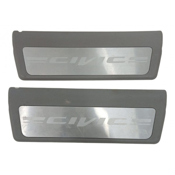 Par Soleira Traseira Civic Exr 2014 Cx5336 Prateado