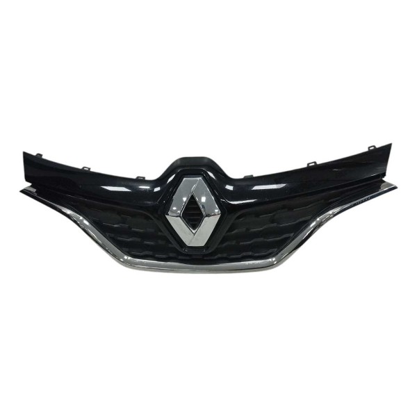 Grade Frontal Parachoque Diant Captur Life 16a 2021 Detalhe Preto Fosco