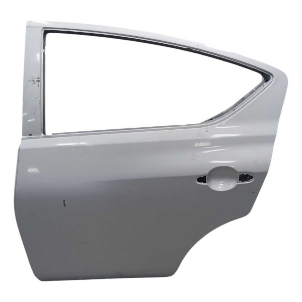 Porta Lata Traseira Esquerda Nissan Versa 2018 2019 Prata Traseira Esquerda Prata