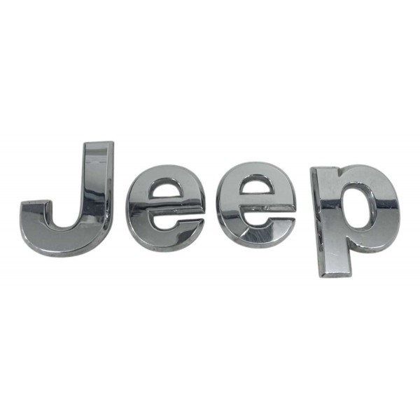 Emblema Símbolo Jeep Compass 2016 2017  Prateado