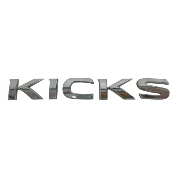 Logo Kicks Tampa Traseira Nissan Kicks 2022 Prateado