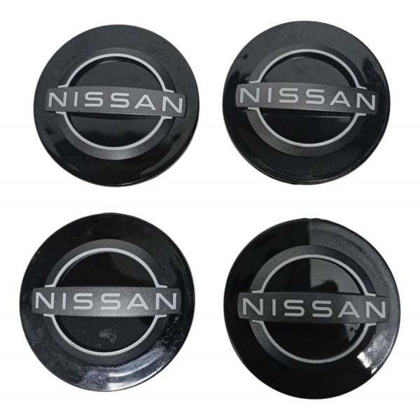 Jogo Calota Central Tampa Roda Nissan Kicks 2024 Preto