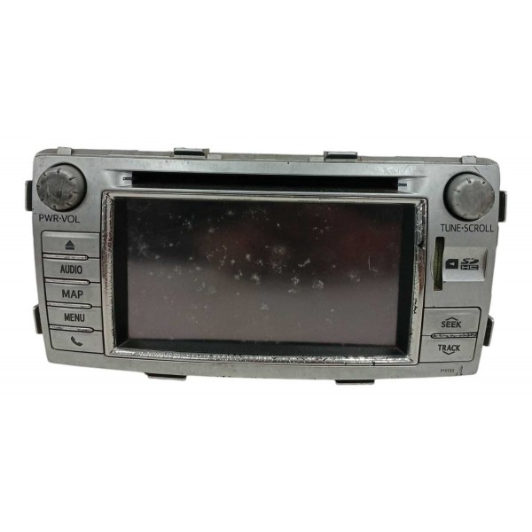 Radio Multimídia Toyota Hilux 2012 861000k010 Cinza