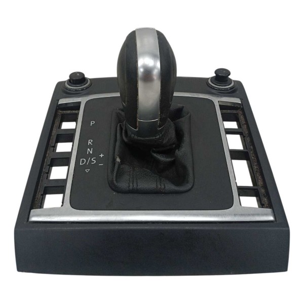 Manopla Moldura Alavanca Trambulador Vw Amarok 2014 Preto Lisa