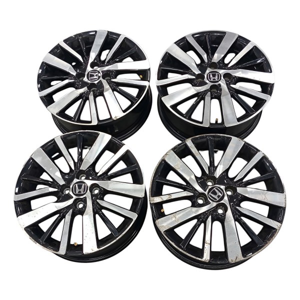 Jogo Roda Aro 16 Honda City Hatch 2023 Detalhe  Preto