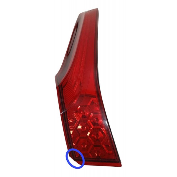 Lanterna Esquerda Tampa Traseira Honda Fit 2018 *detalhe* Esquerdo/motorista Vermelho