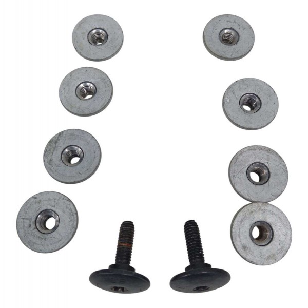 Kit Porca Parafuso Rack Teto Renault Duster 2020 Preto