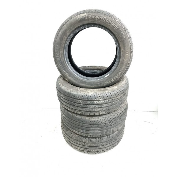 Jogo Pneu Continental Power Contact 205/60 16 Usado