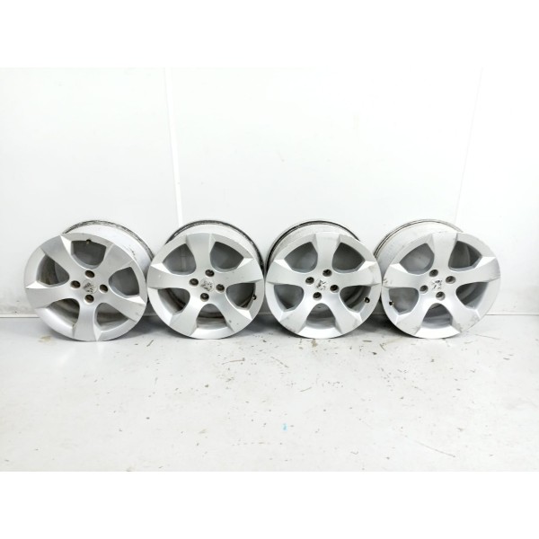 Jogo Roda Aro 17 Peugeot 3008 2012 Aro 17 Tala 7.5 Preto